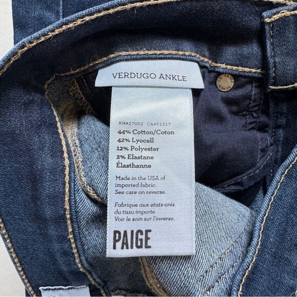 Piage Verdugo Ankle Straight Leg Blue Asbury Wash Size 24 - Picture 8 of 9